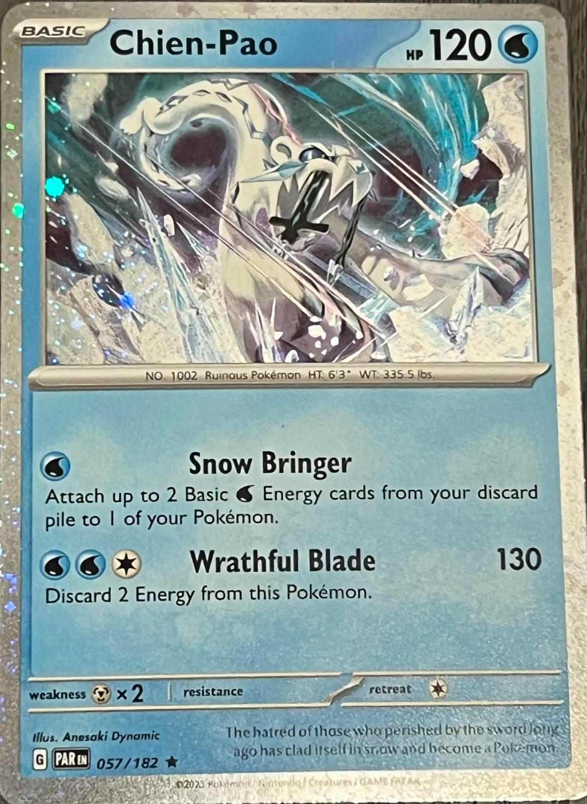 Paradox Rift Chien-Pao [Cosmos-Holo] Pokémon card
